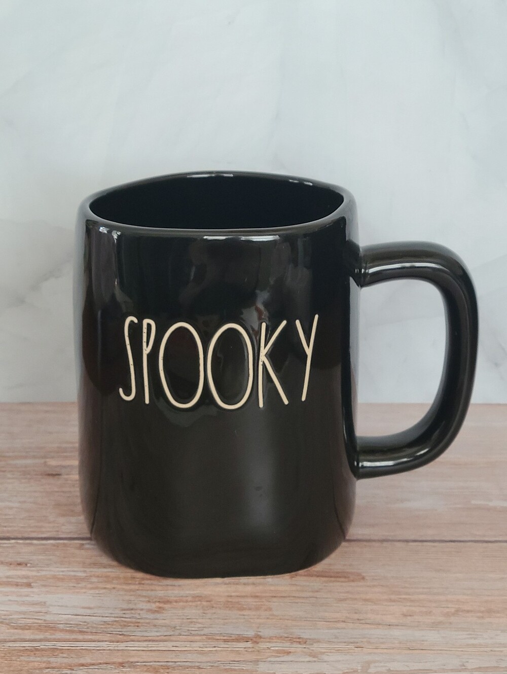 Rae Dunn Black "Spooky" Ceramic Mug
